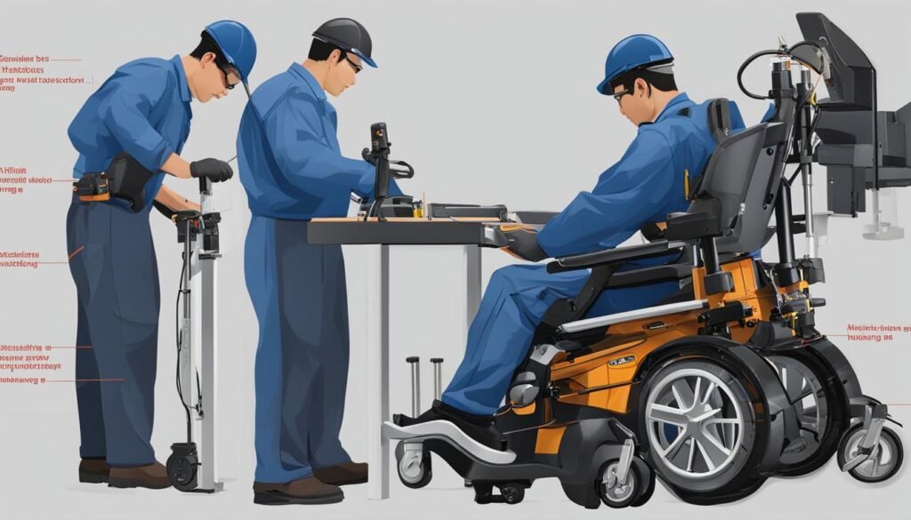 站立輪椅調試的圖片