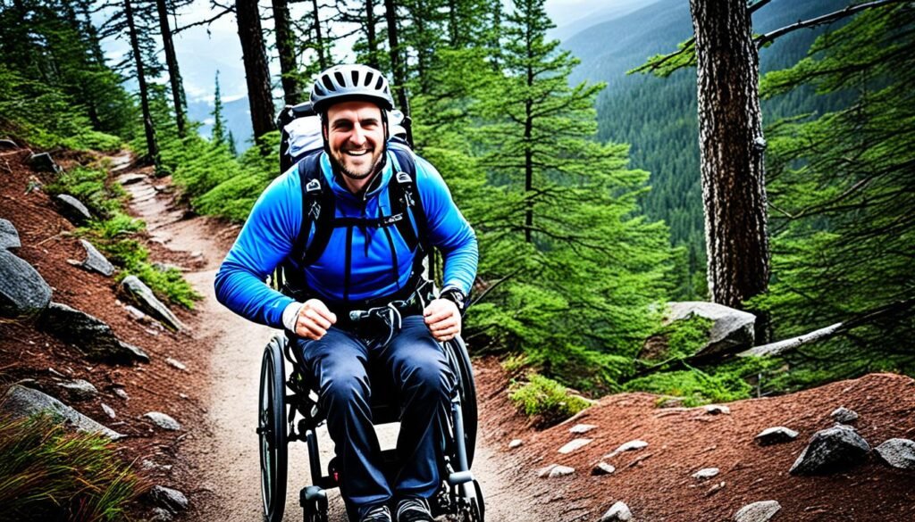 輪椅使用者克服挑戰的圖片