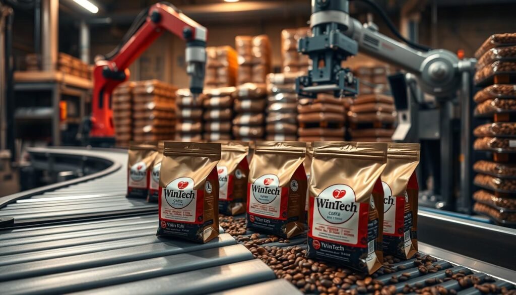packaging of coffee beans